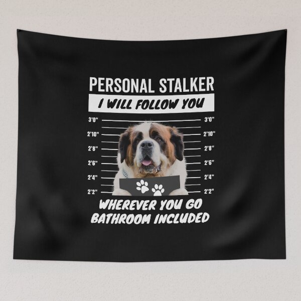 Item preview, Personal Stalker Dog – Saint Bernard designed and sold by More Cute Dogs.