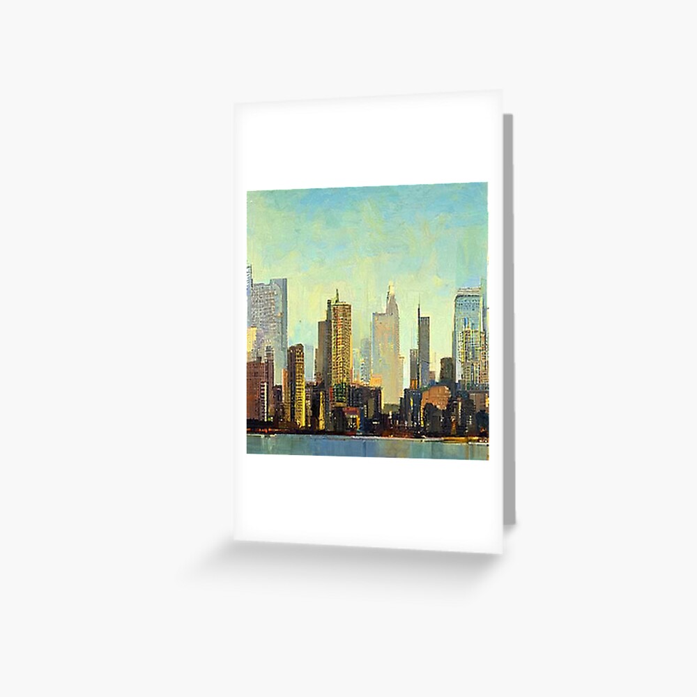 "Indianapolis, Indiana Skyline Oil Painting by AI. US Cityscape