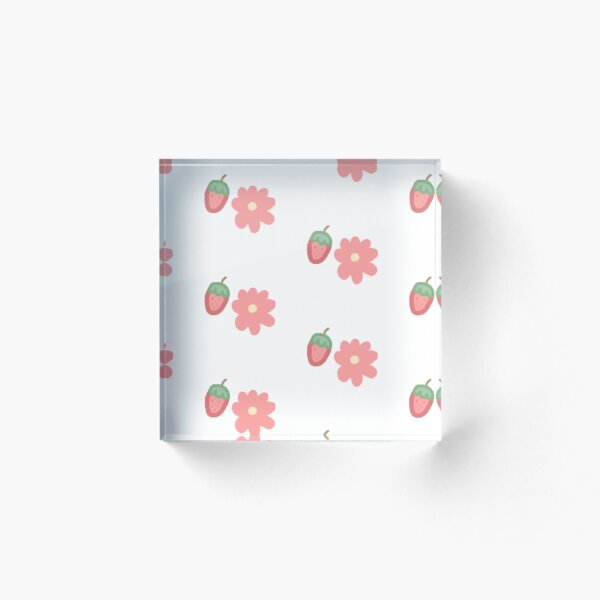 Item preview, strawberry + flower designed and sold by Sushiitz.