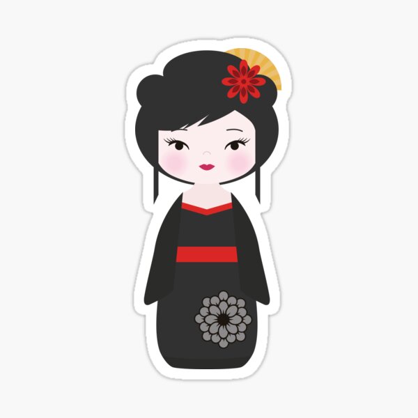Item preview, Japanese Kokeshi Doll Black designed and sold by StudioShine.