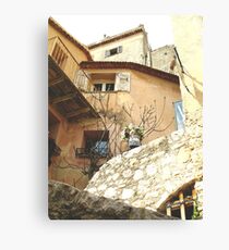 Streets of Eze, Cote D'Azur, South of France Canvas Print