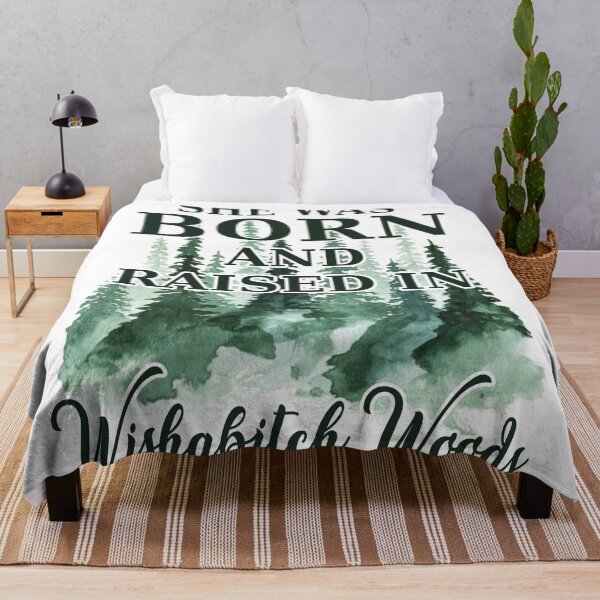Item preview, She Was Born and Raised in Wishabitch Woods - forest gift ideas for birthday designed and sold by Desibeau.