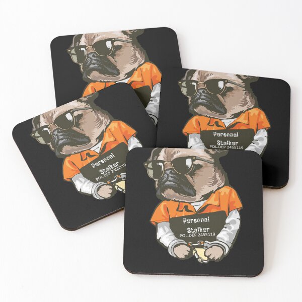 Item preview, Black pug dog Stalker  designed and sold by SamXDesigns.