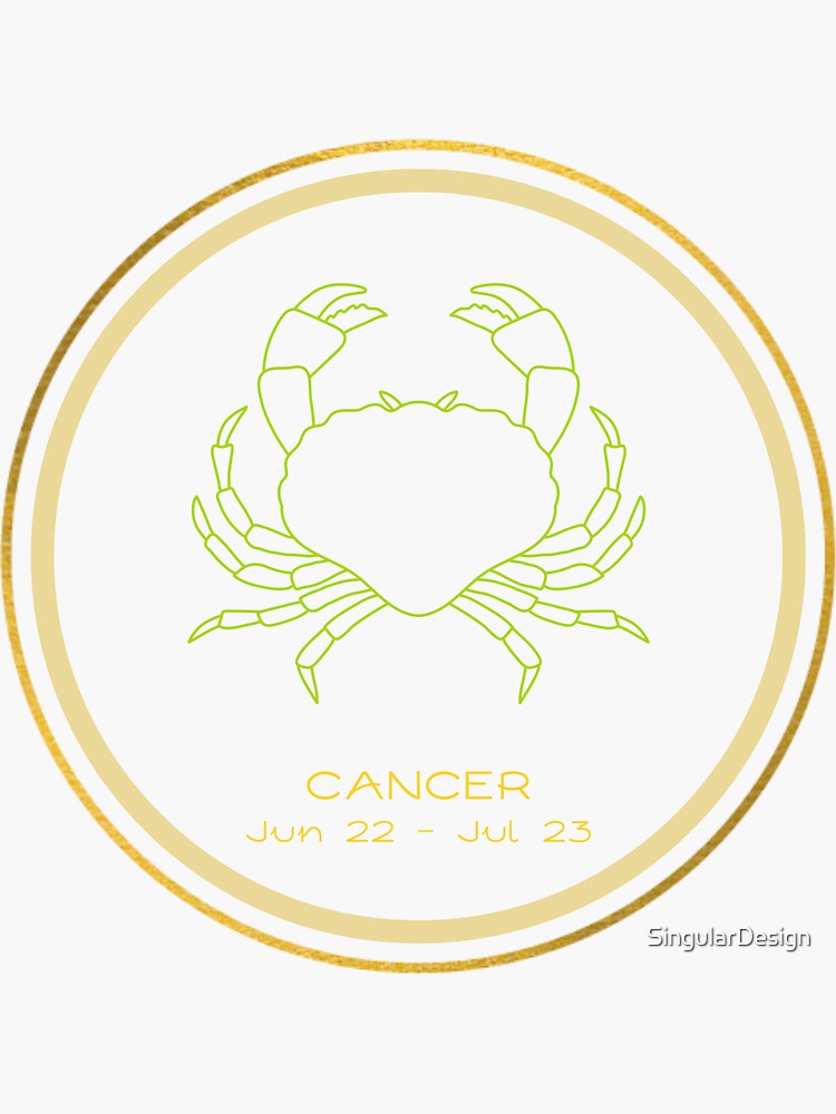 Zodiac Cancer Date Sticker