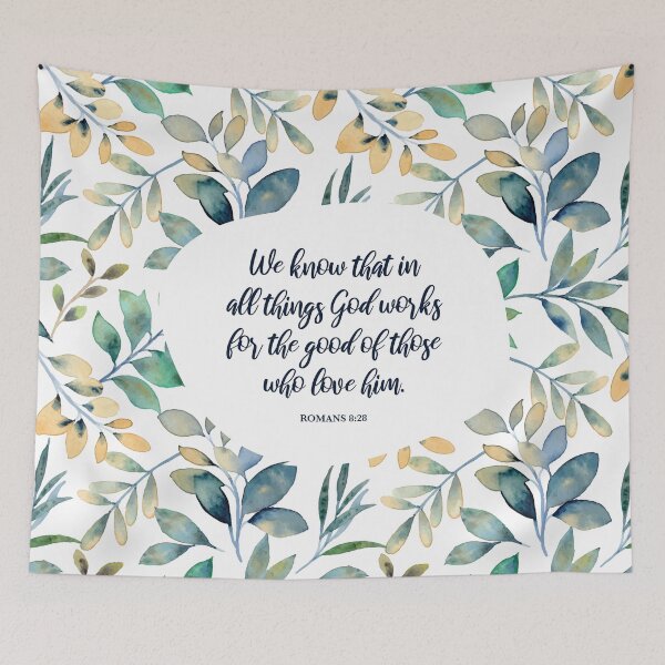 Item preview, God works for the good of those who love him - Romans 8:28 designed and sold by StudioCitrine.
