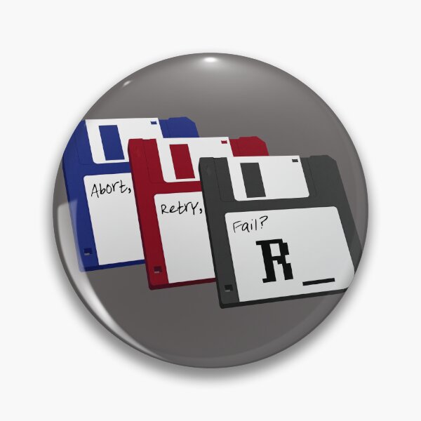 Item preview, Floppy Disks - Abort, Retry, Fail?  (RETRY) - Red Blue Black - classic MS DOS Inspired designed and sold by RetroTeeStudio.