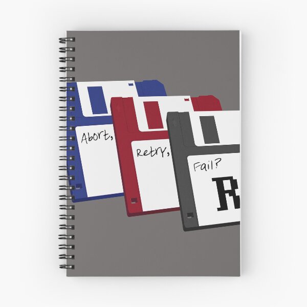 Item preview, Floppy Disks - Abort, Retry, Fail?  (RETRY) - Red Blue Black - classic MS DOS Inspired designed and sold by RetroTeeStudio.