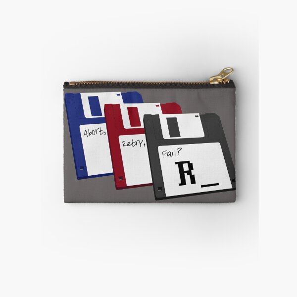 Item preview, Floppy Disks - Abort, Retry, Fail?  (RETRY) - Red Blue Black - classic MS DOS Inspired designed and sold by RetroTeeStudio.