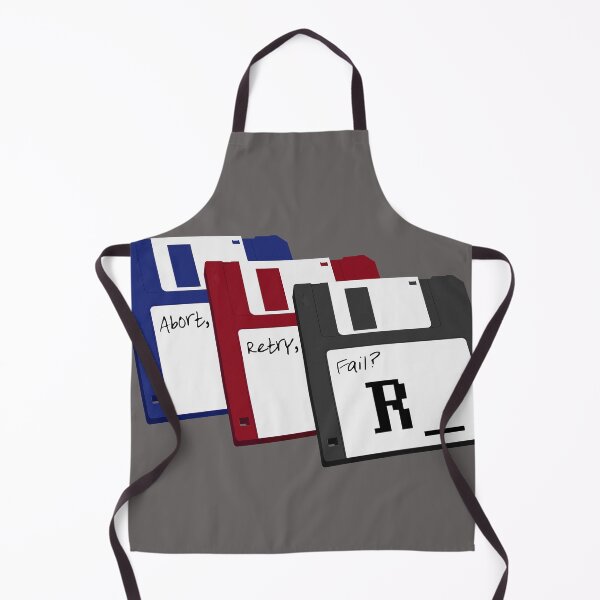 Item preview, Floppy Disks - Abort, Retry, Fail?  (RETRY) - Red Blue Black - classic MS DOS Inspired designed and sold by RetroTeeStudio.