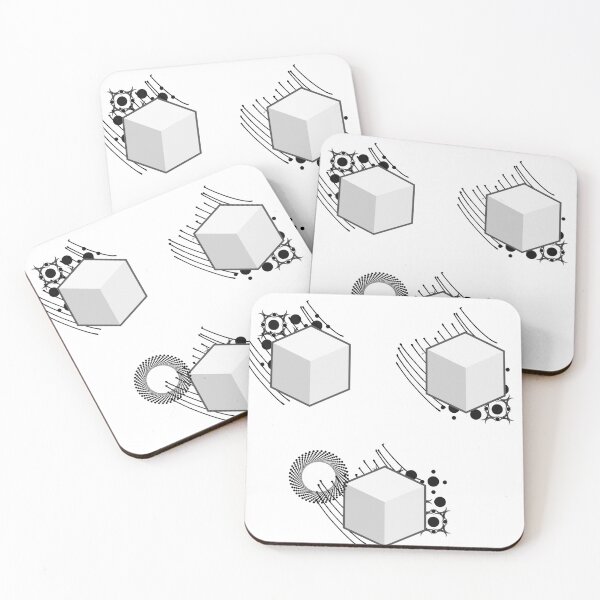 Item preview, Repeating Circles, Lines and Cubes  designed and sold by MsArtyCrafts.