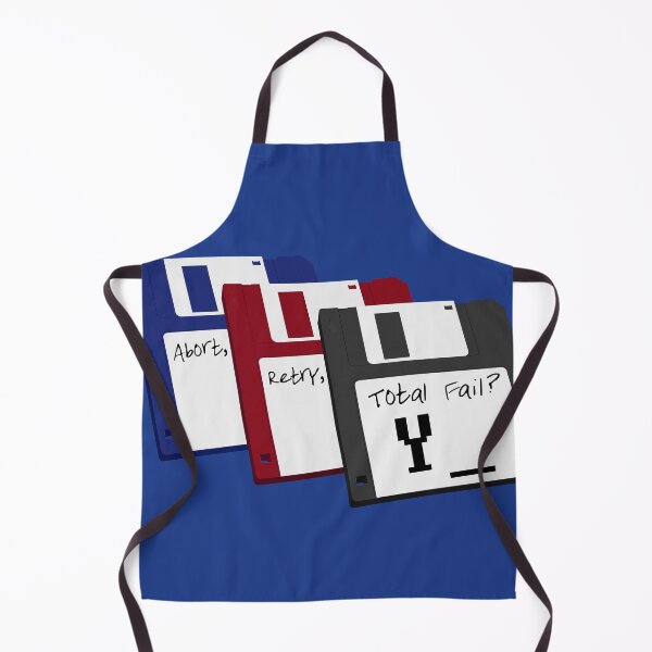 Item preview, Floppy Disks - Abort, Retry, TOTAL FAIL - Red Blue Black - classic MS DOS Inspired designed and sold by RetroTeeStudio.