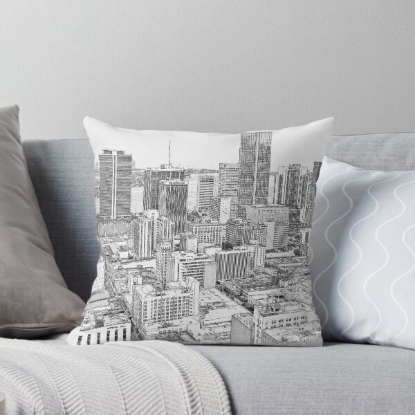 Item preview, The Central Business District of downtown Miami - pencil sketch designed and sold by NickoPrints.