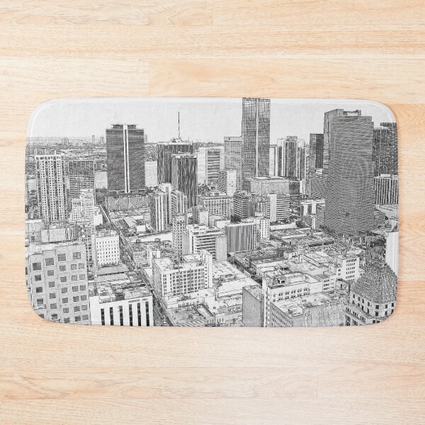 Item preview, The Central Business District of downtown Miami - pencil sketch designed and sold by NickoPrints.