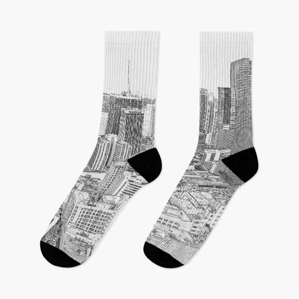 Item preview, The Central Business District of downtown Miami - pencil sketch designed and sold by NickoPrints.