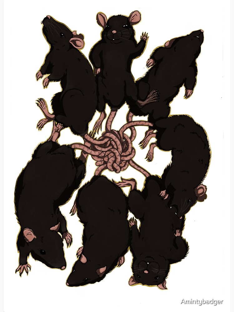 Rat King Wall Art Print // Cute Royal Lord of the Rats & Mice 