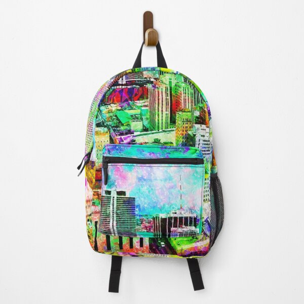 Item preview, The Central Business District of downtown Miami - colorful painting designed and sold by NickoPrints.