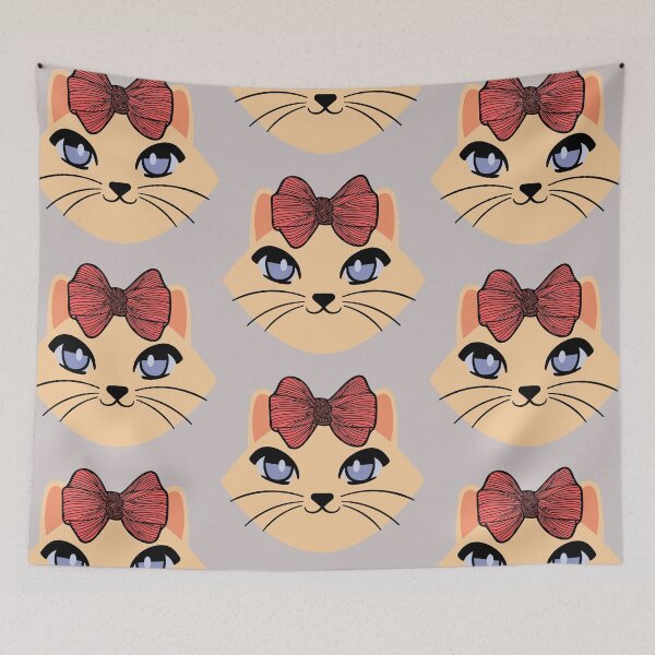 Item preview, Cat face with a bow to go for a walk. designed and sold by EMIPRINCESS.