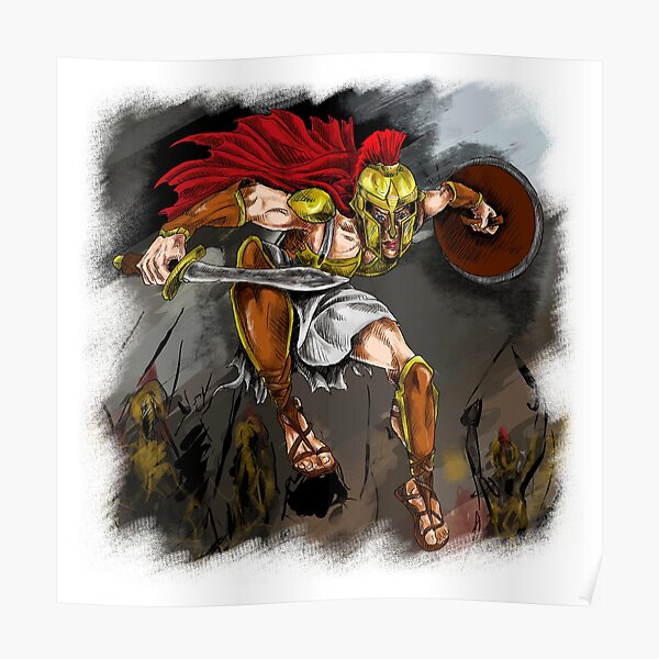 Evgenia The Amazon - Fantasy Character Art Poster