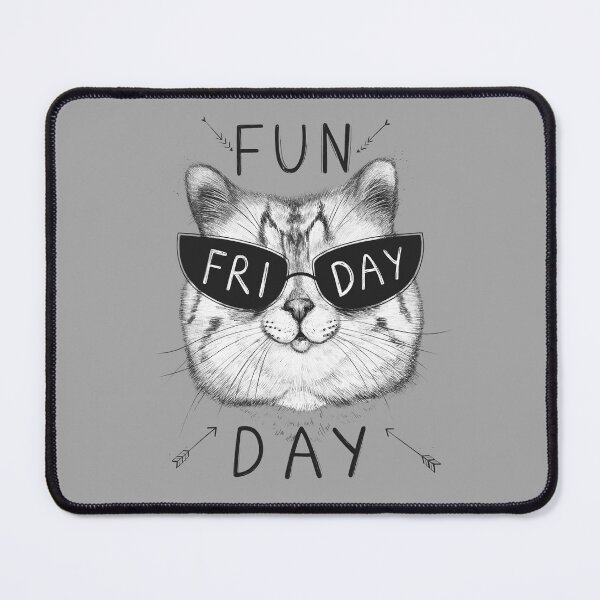 Item preview, Friday cat on grey designed and sold by Valeriya Korenkova Kodamorkovkart.