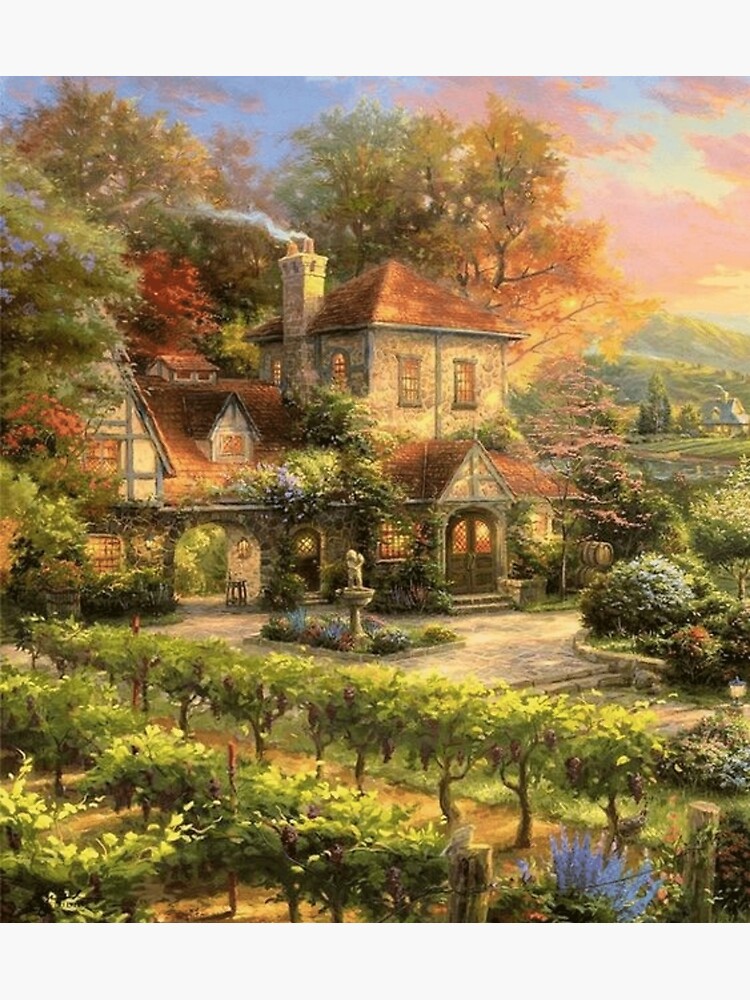 Art By Thomas Kinkade Poster By Yassindhop1 Redbubble   Flat,750x,075,f Pad,750x1000,f8f8f8 