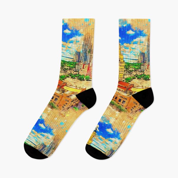 Item preview, Freedom Tower in Miami - digital painting with vintage look designed and sold by NickoPrints.