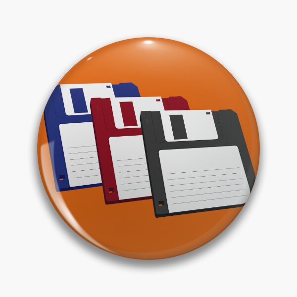 Item preview, Blank Floppy Disks -  Red Blue Black - classic PC Computer 3 1/4" 1.4mb Floppies designed and sold by RetroTeeStudio.