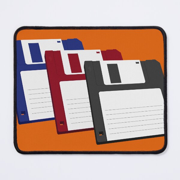 Item preview, Blank Floppy Disks -  Red Blue Black - classic PC Computer 3 1/4" 1.4mb Floppies designed and sold by RetroTeeStudio.