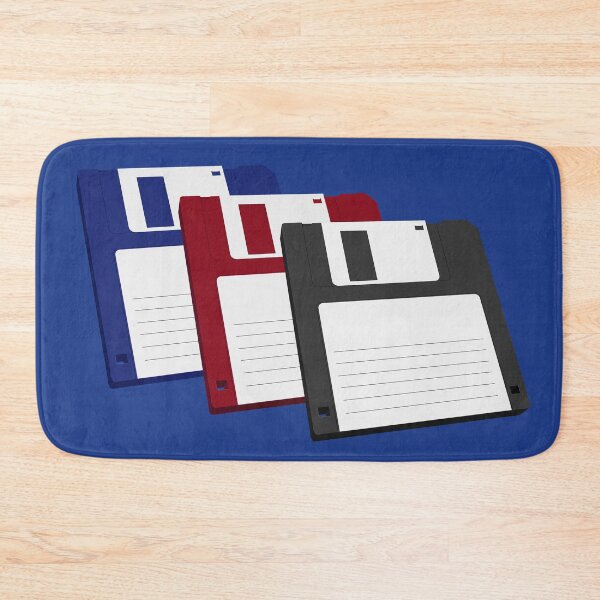 Item preview, Blank Floppy Disks -  Red Blue Black - classic PC Computer 3 1/4" 1.4mb Floppies designed and sold by RetroTeeStudio.