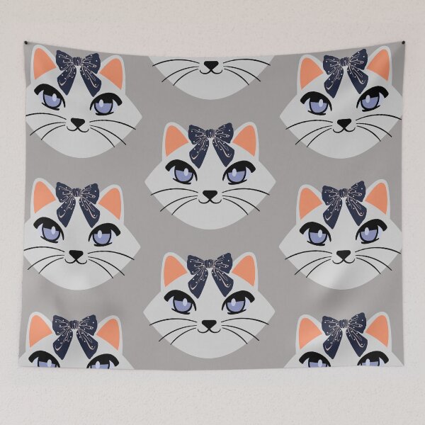 Item preview, Cat face with a bow to go out with friends. designed and sold by EMIPRINCESS.