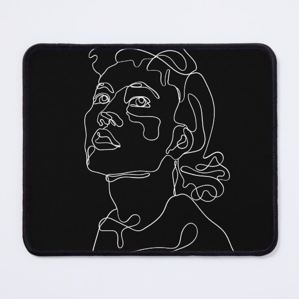 Item preview, Abstract Woman by one line drawing. Minimalist style portrait. Mother's day portrait. Modern continuous line drawing. Fashion print. Beauty Living Room Art Canvas Print - one line art dark background designed and sold by NotUrAverageART.