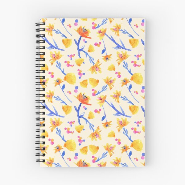Artikelvorschau, Orange Ringelblumen, nahtloses Blumenmuster des Aquarells entworfen und verkauft von middayart.