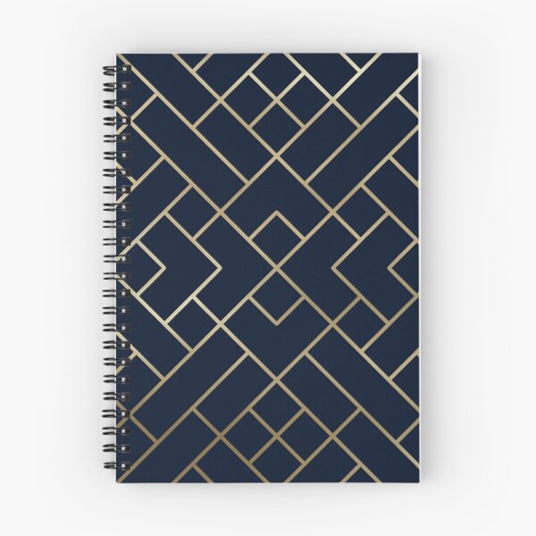 Item preview, Art Deco Geometric Pattern Navy Blue and Gold designed and sold by meggydesigns.