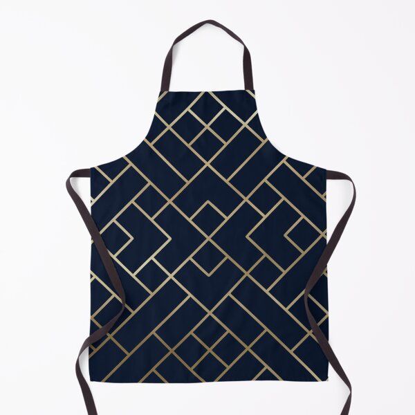 Item preview, Art Deco Geometric Pattern Navy Blue and Gold designed and sold by meggydesigns.