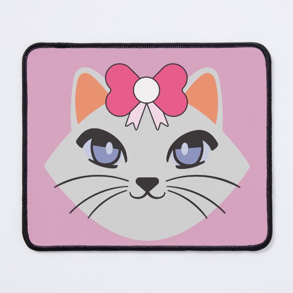 Artikelvorschau, Katzengesicht mit rosa Schleife. entworfen und verkauft von EMIPRINCESS.