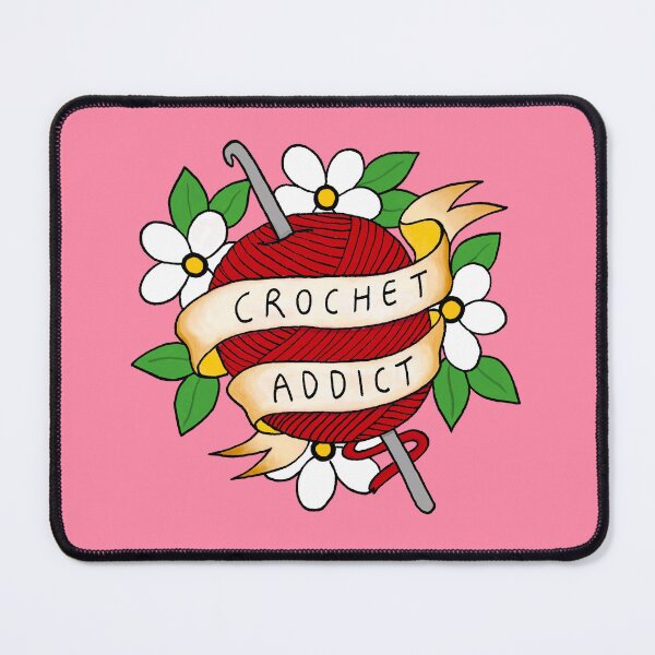 Item preview, Crochet Addict Traditional Tattoo designed and sold by Lucy Isaacs.