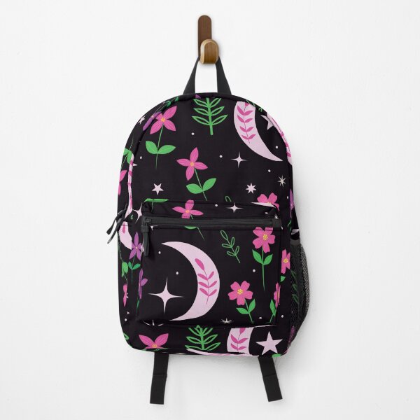 Item preview,  Boho moon pattern with pink flowers and leaves  designed and sold by Yasminepatterns .