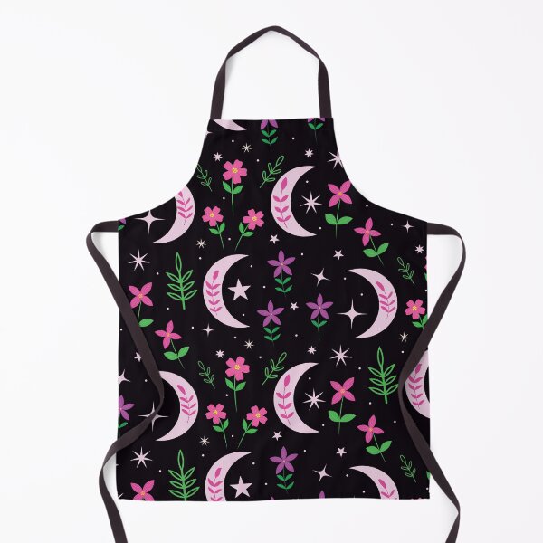 Item preview, Boho moon pattern with pink flowers and leaves designed and sold by Yasminepatterns .