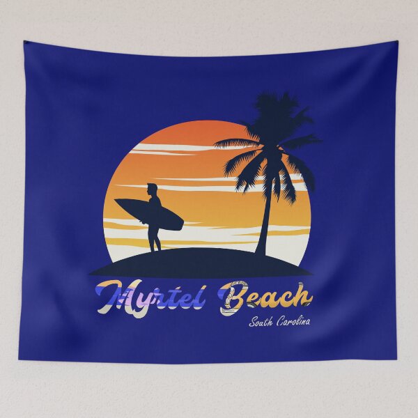 Item preview, Myrtle Beach - South Carolina - Myrtle Beach South Carolina Vintage Retro Surf USA Travel Vacation Summer Sunset Beach designed and sold by mad art.