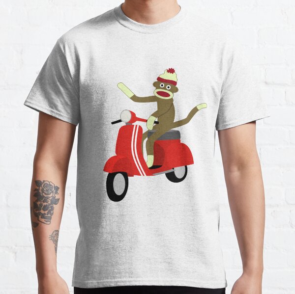 Sock Monkey Vespa Scooter Classic T-Shirt