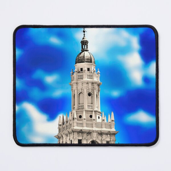 Item preview, Freedom Tower in Miami, Florida - Black and white, with the blue sky isolated designed and sold by NickoPrints.