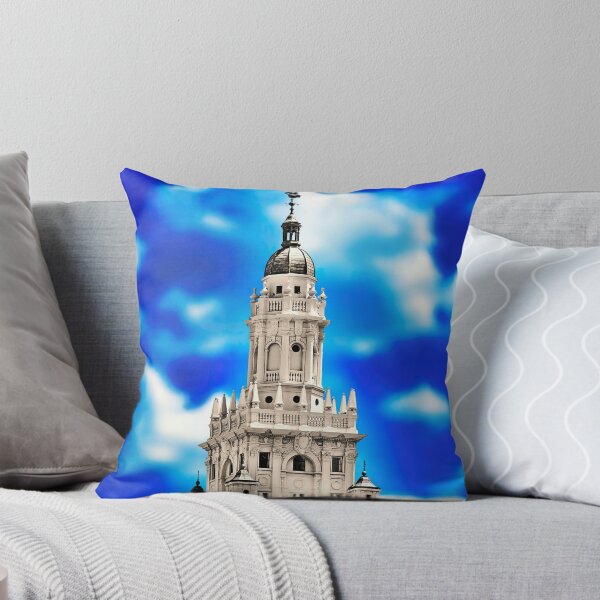 Item preview, Freedom Tower in Miami, Florida - Black and white, with the blue sky isolated designed and sold by NickoPrints.