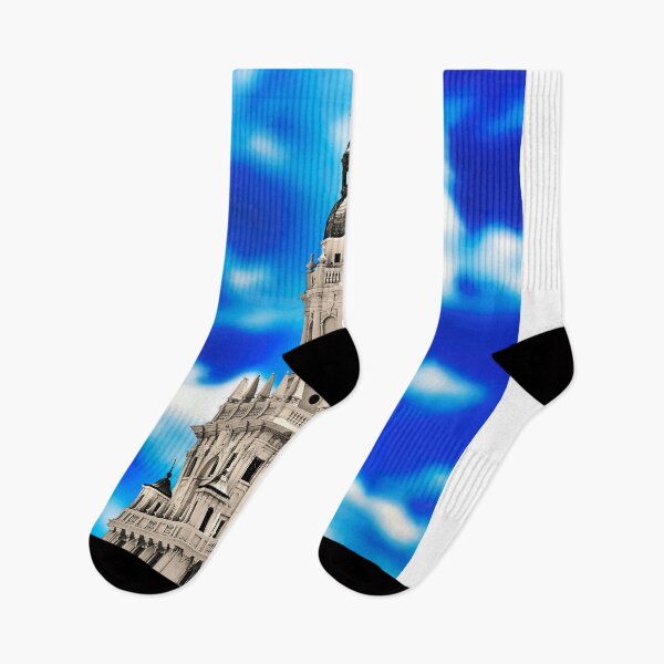 Item preview, Freedom Tower in Miami, Florida - Black and white, with the blue sky isolated designed and sold by NickoPrints.