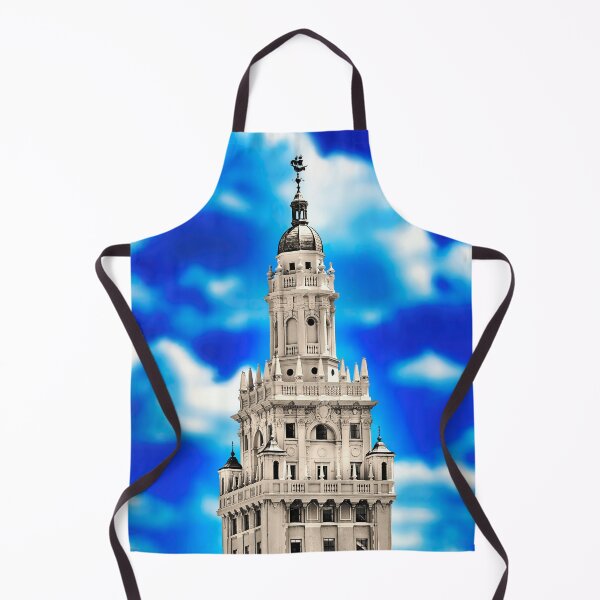 Item preview, Freedom Tower in Miami, Florida - Black and white, with the blue sky isolated designed and sold by NickoPrints.
