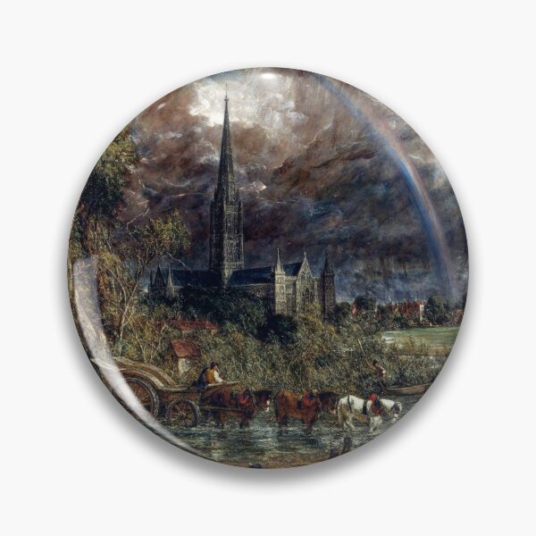 Item preview, Cathedral by the lake with a rainbow and horse and cart - John Constable designed and sold by Vintage Designs +.