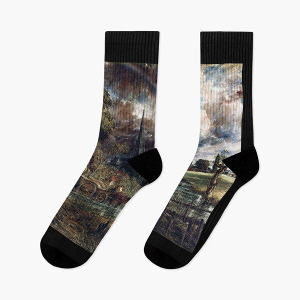 Item preview, Cathedral by the lake with a rainbow and horse and cart - John Constable designed and sold by Vintage Designs +.