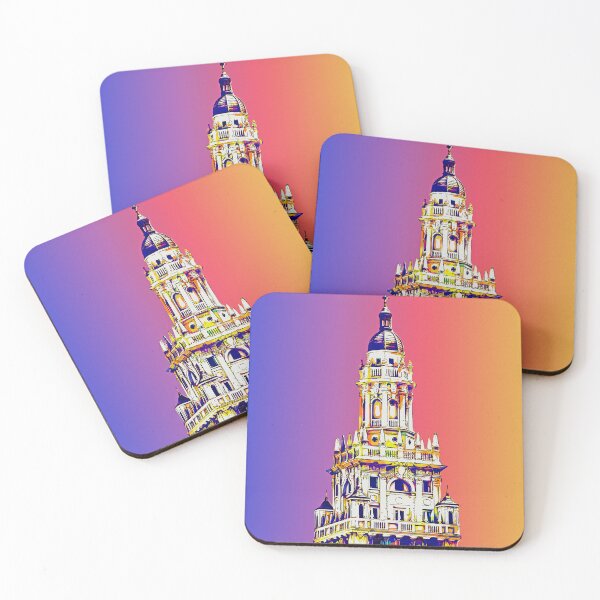 Item preview, Freedom Tower in Miami, Florida - colorful digital painting designed and sold by NickoPrints.
