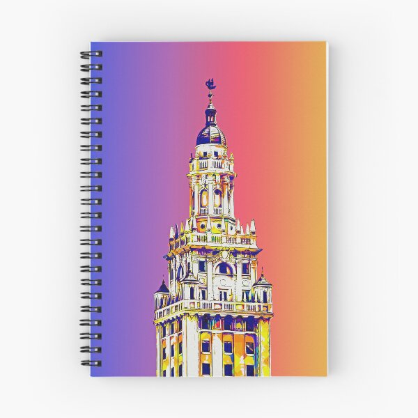 Item preview, Freedom Tower in Miami, Florida - colorful digital painting designed and sold by NickoPrints.