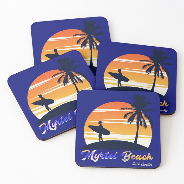 Item preview, Myrtle Beach - South Carolina - Myrtle Beach South Carolina Vintage Retro Surf USA Travel Vacation Summer Sunset Beach designed and sold by mad art.