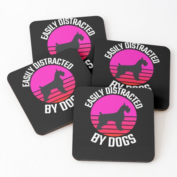 Item preview,  Easily Distracted by Dogs -colourful cute funny retro gift present t-shirt. designed and sold by DesignedBySnip.