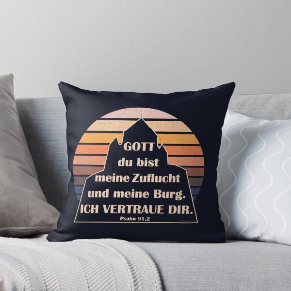 Item preview, Psalm 91:2 Trust in God my protection and my castle (Sunset Vintage) German designed and sold by GiborDesign.